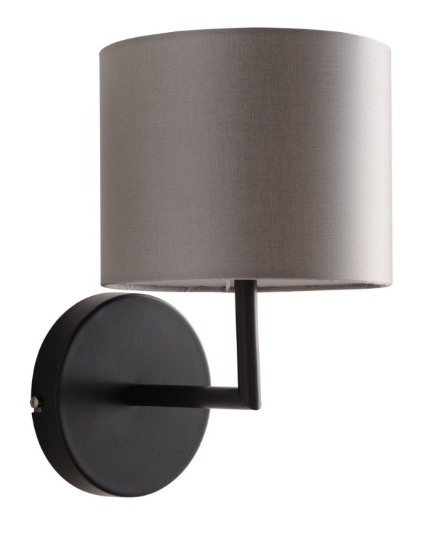 BISHOP kinkiet wykonany z metalu z tkaninowym abażurem