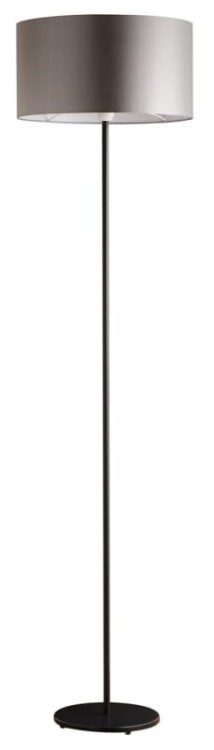 Bishop lampa podłogowa wykonana z metalu i połączona w tekstylnym abażurem