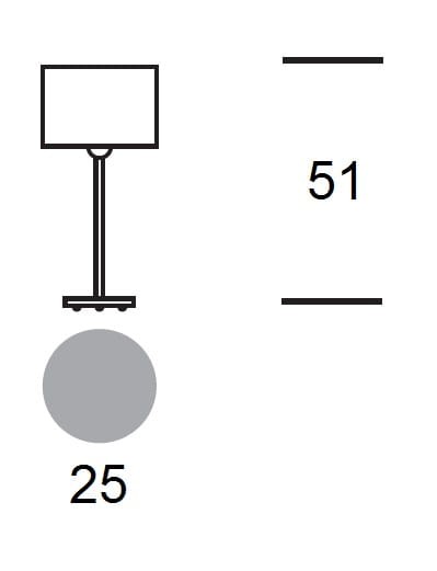 Bishop wymiary: szerokość 25 cm, wysokość 51 cm