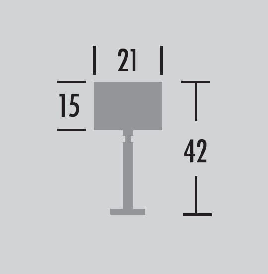 Kama wymiary: szerokość 21 cm, wysokość 42 cm