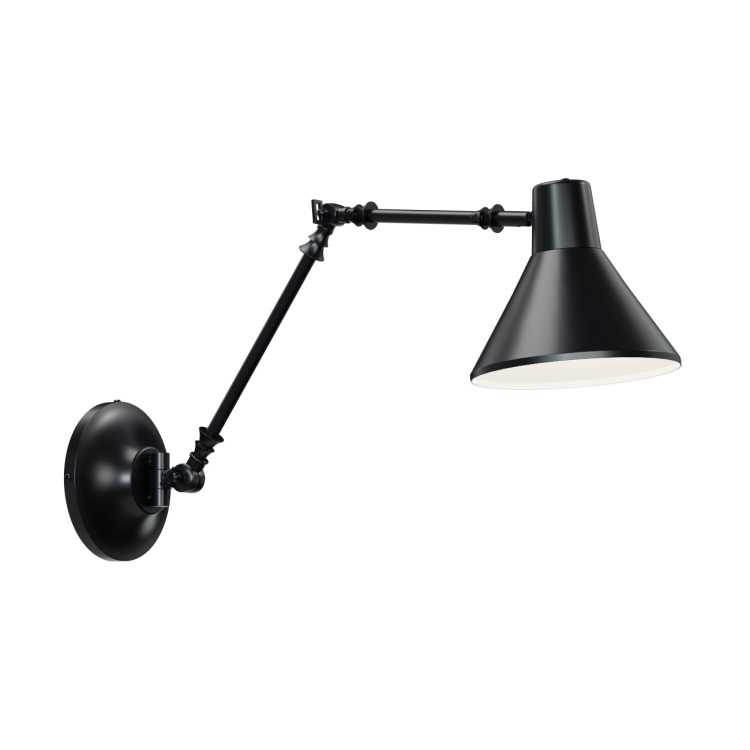 BD S kinkiet z regulowanym ramieniem w całości wykonany z metalu