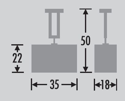 ALASKA wymiary: szerokość 35 cm, wysokość 50 cm, głębokość 18 cm