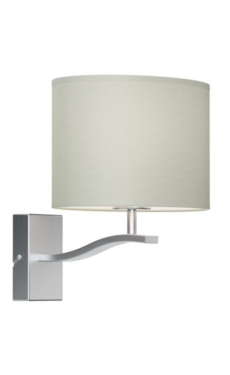 BRANDY Kinkiet wykonany z metalu z tkaninowym walcowatym abażurem