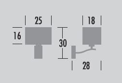 Brandy wymiary: szerokość 25 cm, wyskość 30 cm, głębokość 28 cm