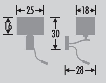 Brandy wymiary: szerokość 25 cm, wysokość 30 cm, głębokość 28 cm