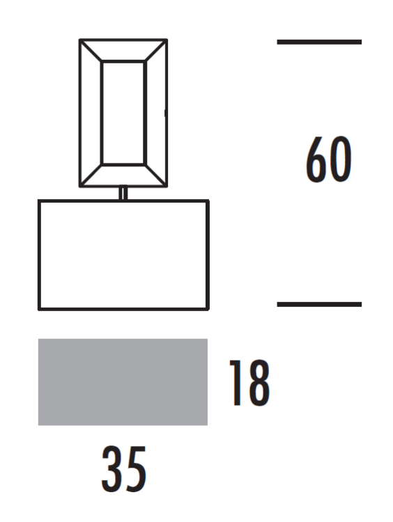 Eva wymiary: szerokość 35 cm, wysokość 60 cm, głębokość 18 cm