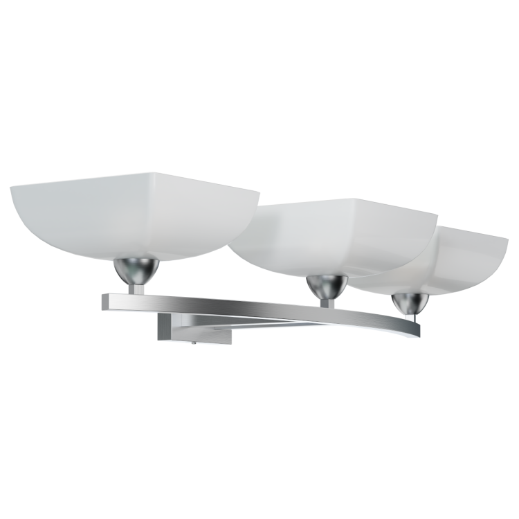 FORUM kinkiet wykonany z metalu ze szklanymi masywnymi kloszami