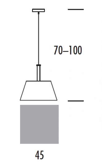 HAMIDA wymiary: szerokość 45 cm, wysokość 70-110 cm