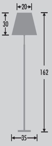 HAMIDA wymiary: szerokość 35 cm, wysokość 162 cm