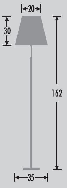 HAMIDA wymiary: szerokość 35 cm, wysokość 162 cm