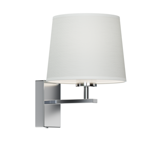 Havana kinkiet wykonany z metalu a tkaninowym abażurem