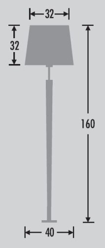 KLEO wymiary: szerokość 40cm, wysokość 160 cm