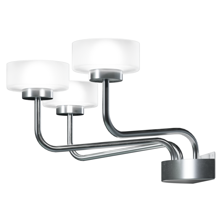 MISTRAL kinkiet metalowy ze szklanymi kloszami