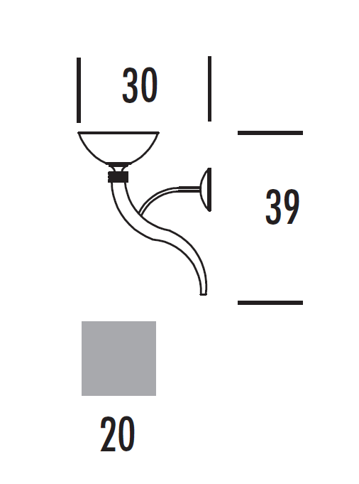 Fuji wymiary: szerokość 30 cm, wysokość 39 cm, głębokość 30 cm