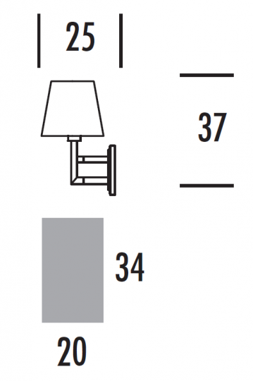 Emma wymiary: szerokość 34 cm, wysokość 37 cm, głębokość 25 cm