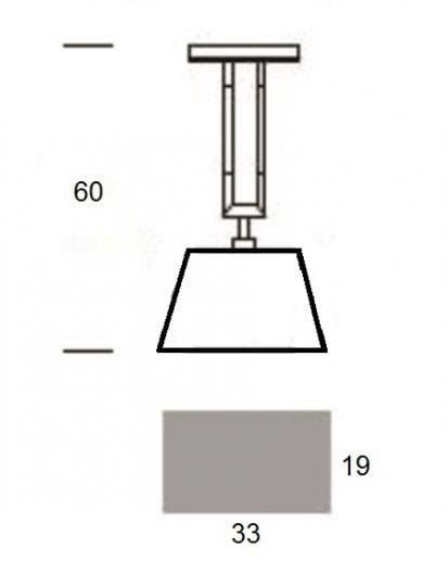 EMMA wymiary: szerokość 33 cm, wysokość 60 cm, głębokość 19 cm