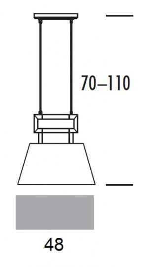 EMMA wymiary: szerokość 48 cm, wysokość 70-110 cm