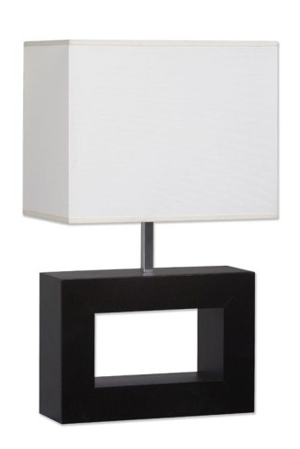 Eva lampa gabinetowa wykonana z litego drewna, w komplecie  z tekstylnym abażurem