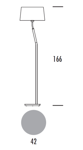 Vela wymiary: średnica 42 cm, wysokość 166 cm