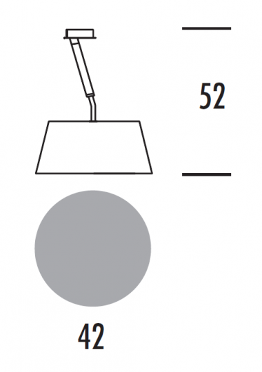 VELA wymiary: średnica 42 cm, wysokość 52 cm