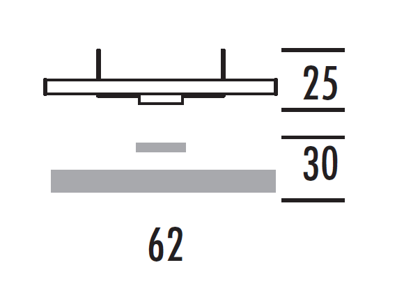 Luna max wymiary: szerokość 62 cm, wysokość 25 cm, głębokość 30 cm