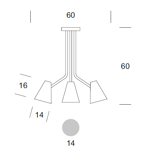 SCANDIC wymiary: szerokość 60 cm, wysokość 60 cm