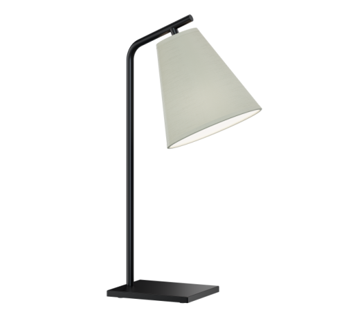 SCANDIC BIS lampa gabinetowa wykonana z metalu z tekstylnym abażurem w kolorze ecru