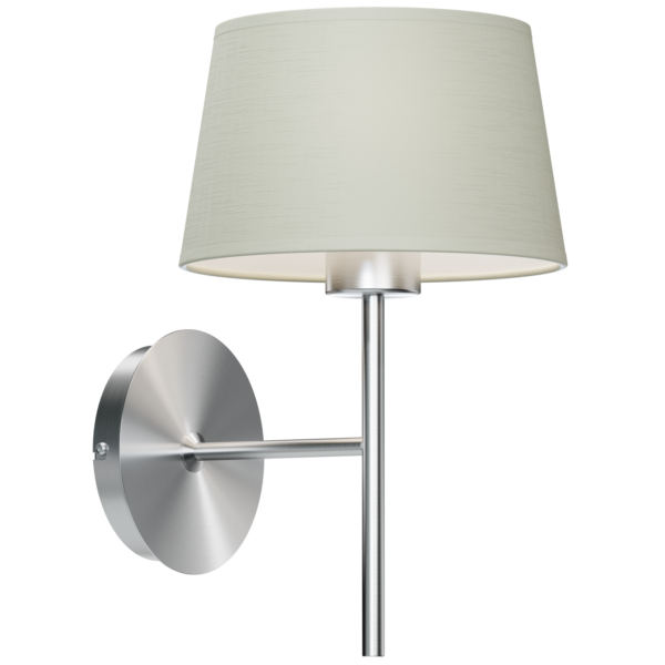 VIENA kinkiet wykonany z metalu w komplecie z tekstylnym abażurem