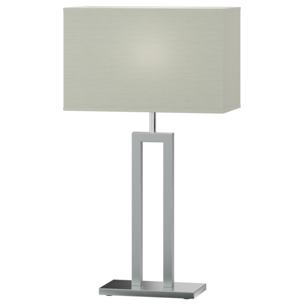 ALASKA lampa gabinetowa wykonana z metalu z yekstylnym abażurem w kształcie prostokąta