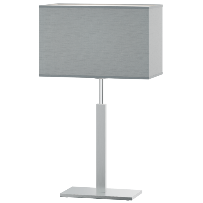 LUPUS lampa gabinetowa wykonana z metalu z tekstylnym abażurem w kształcie prostokąta.