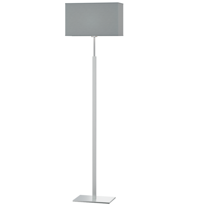 LUPUS lampa podłogowa wykonana z metalu z abażurem tekstylnym w kształcie prostokąta