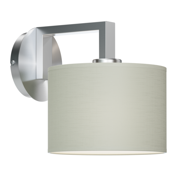 NINA kinkiet, metalowy korpus z tekstylnym abażurem