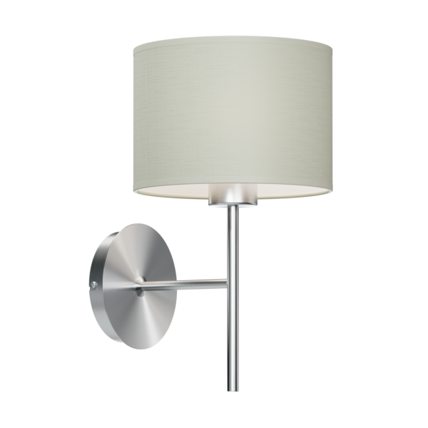 Preciosa kinkiet. Metalowy korpus w komplecie z tekstylnym bażurem w kolorze ecru