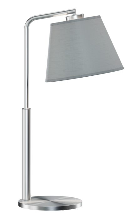 MILENA lampa gabinetowa wykonana z metalu, abażur tkaninowy