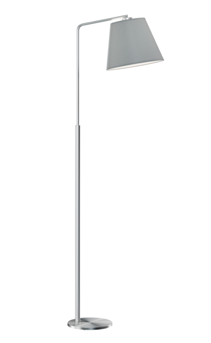 MILENA lampa podłogowa wykonana z metalu z tkaninowym abażurem